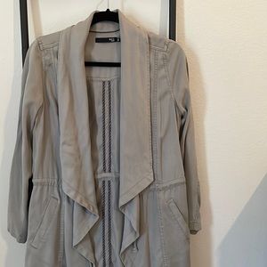 NWOT X-small Max Jeans Military style long cardigan/jacket tie waist